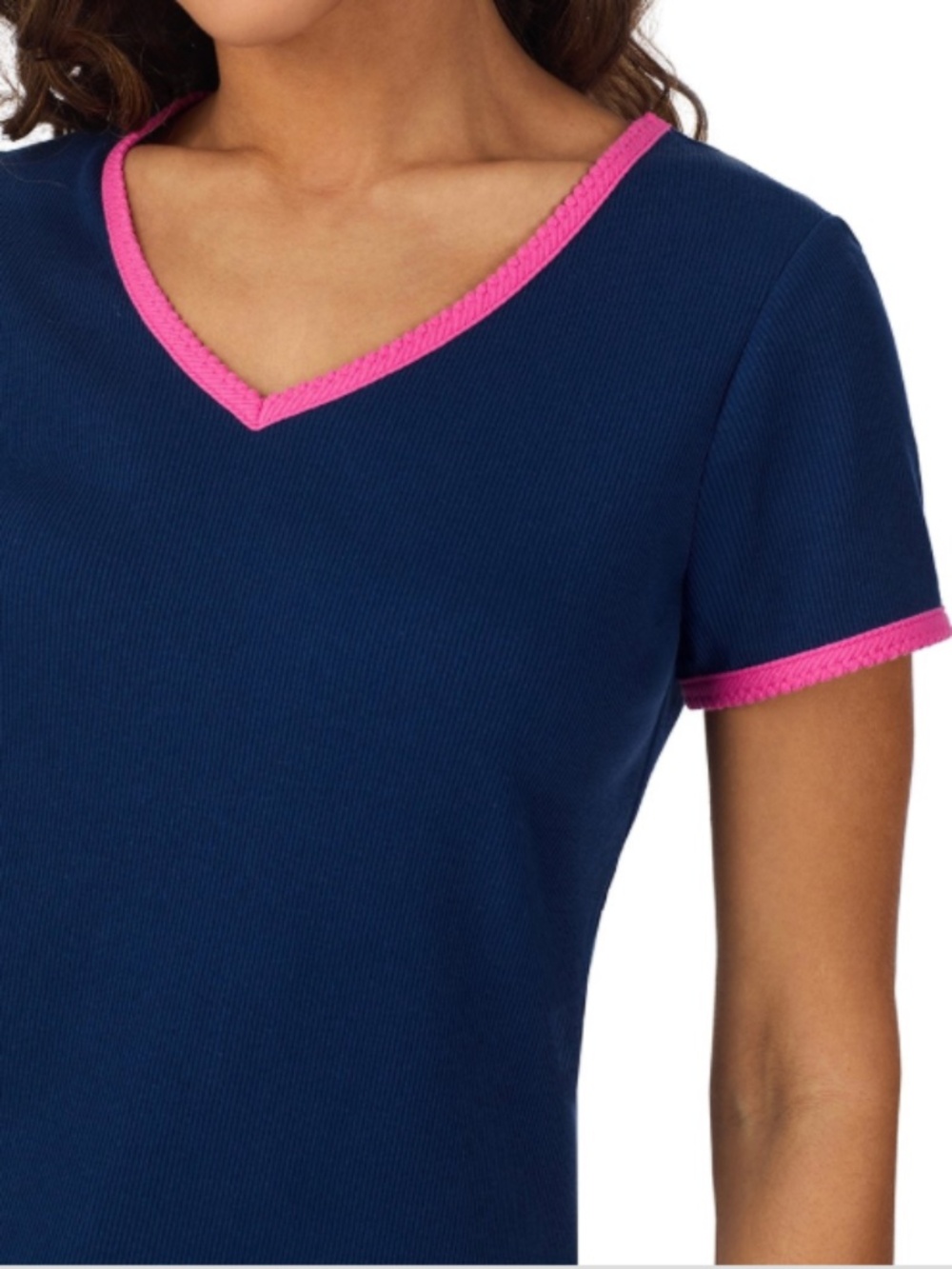 Cuddl Duds Women's Printed Cropped Pajama Top